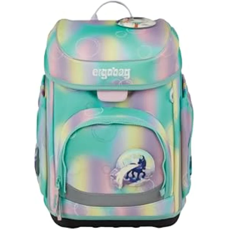 ergobag cubo Set, ergonomischer Schulranzen 5-teilig, grau, für 1. Klasse Grundschule, höhenverstellbar, wasserabweisend, inkl. Sportbeutel und 22-tlg. Federmäppchen – Bild 3