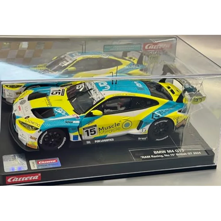 Carrera 20023995 DIGITAL 124 Auto BMW M4 GT3 RAM Racing No. 15, Maßstab 1:24, mit LED-Beleuchtung – Bild 2