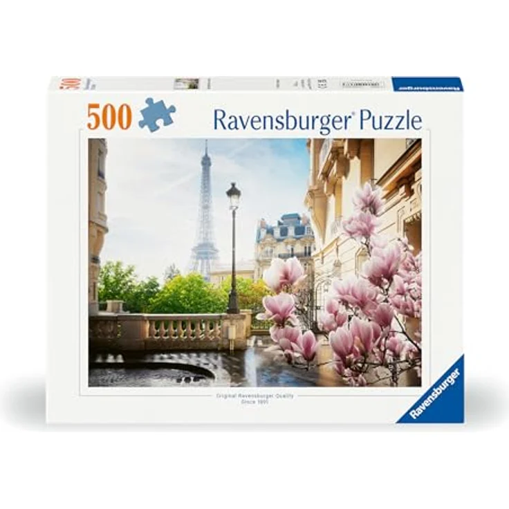 Ravensburger Puzzle 12000366 - Frühling in Paris - 500 Teile Puzzle, Stadt-Puzzle ab 12 Jahren, reflexfreies Puzzlebild, recycelte Pappe, 49,30 cm x 36,20 cm – Bild 2