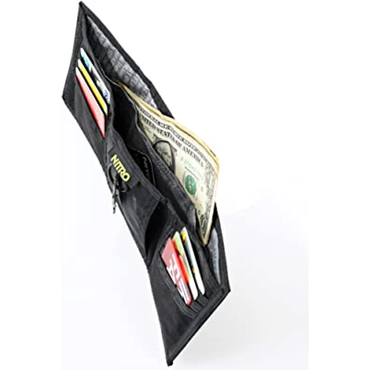 NITRO Wallet, Geldbörse für Kinder, Tough Black, mit Kleingeldfach, 2 Fächern für Scheine, 6 Kreditkartenfächern und Schlüsselring – Bild 11