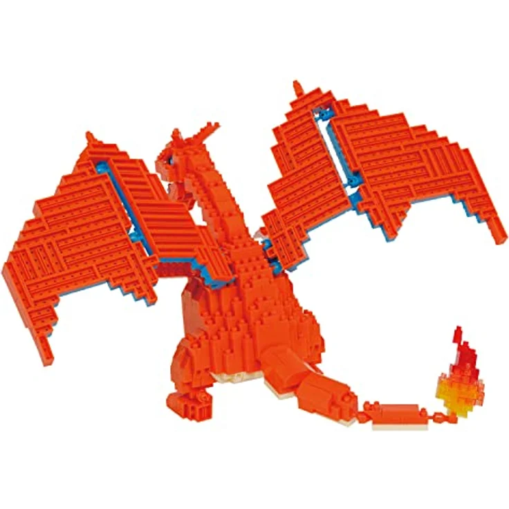 Nanoblock Pokémon Figur Charizard - Mini-Figur mit 860 Bausteinen - Konstruktionsspielzeug für Kinder ab 12 Jahren - NBPM80 – Bild 5