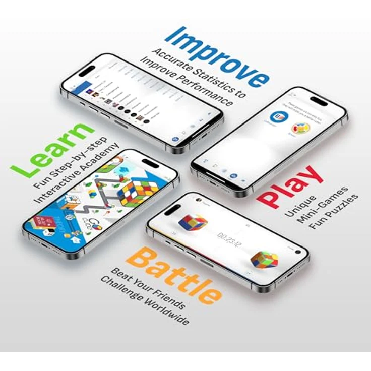 GoCube 2x2, smarter verbundener Würfel mit Lern-App, geeignet für alle Altersgruppen – Bild 4