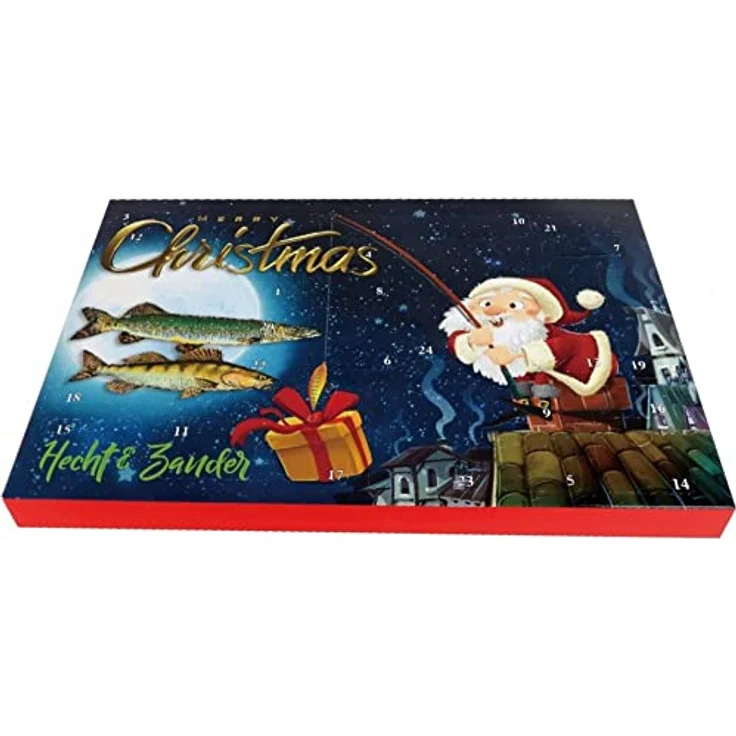 Paladin Adventskalender Hecht/Zander - Angelkalender für Raubfischangler, Kalender für Spinnfischer, Weihnachtskalender für Angler
