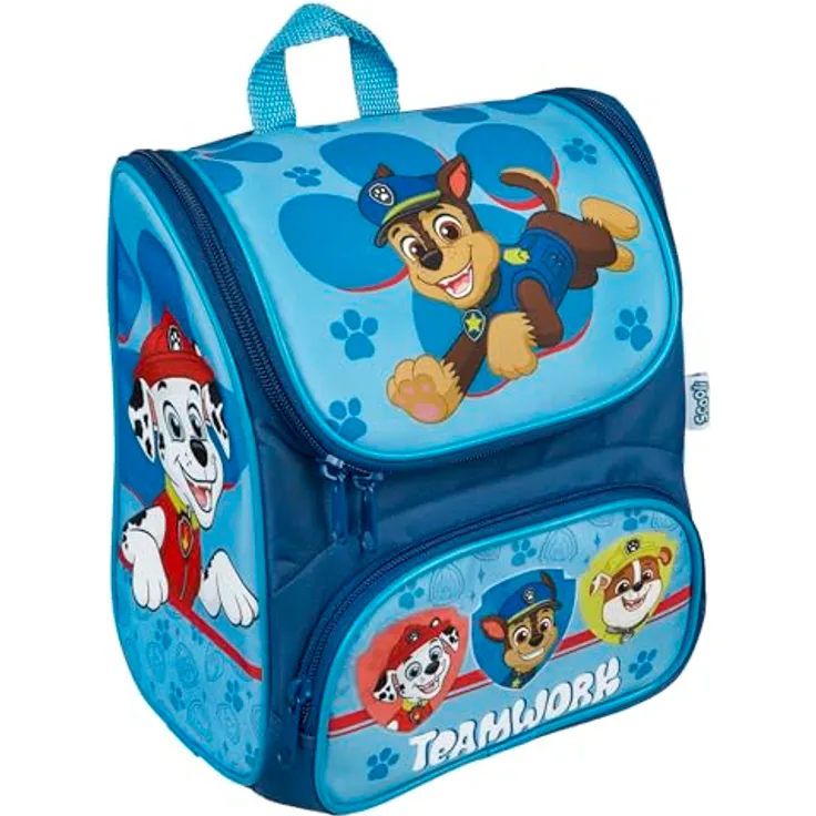 Scooli Vorschulranzen Cutie, Paw Patrol, Kindergartenrucksack mit 6,5 l Volumen, gepolsterten Tragegurten und abnehmbarem Brustgurt