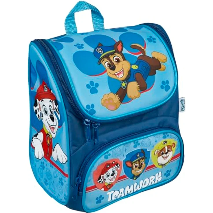 Scooli Vorschulranzen Cutie, Paw Patrol, Kindergartenrucksack mit 6,5 l Volumen, gepolsterten Tragegurten und abnehmbarem Brustgurt – Bild 1