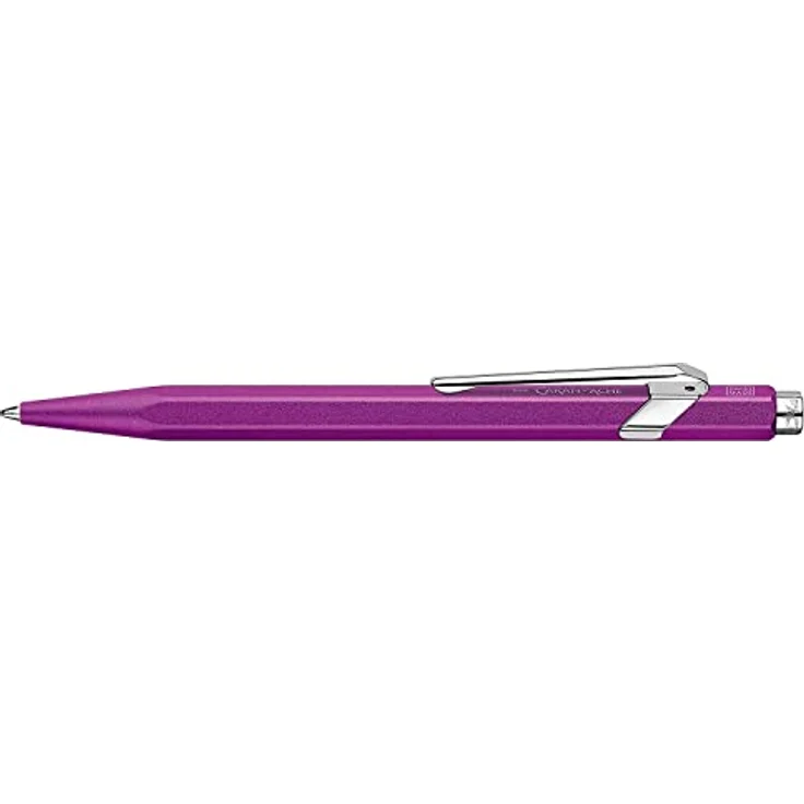 Caran d'Ache 849 Colormat-X, Kugelschreiber in Violett, Teil der Regenbogenkollektion – Bild 4