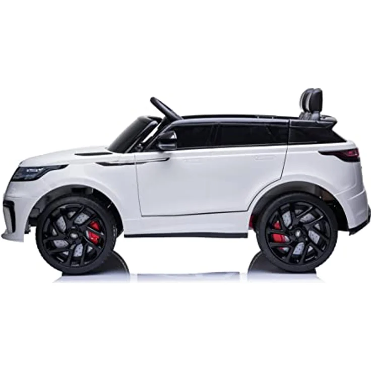 FINOOS Elektroauto Range-Rover Velar 12V Kinder-Elektroauto mit RC Fernbedienung, LED-Lichtern und Audiosteuerung, Weiß – Bild 4