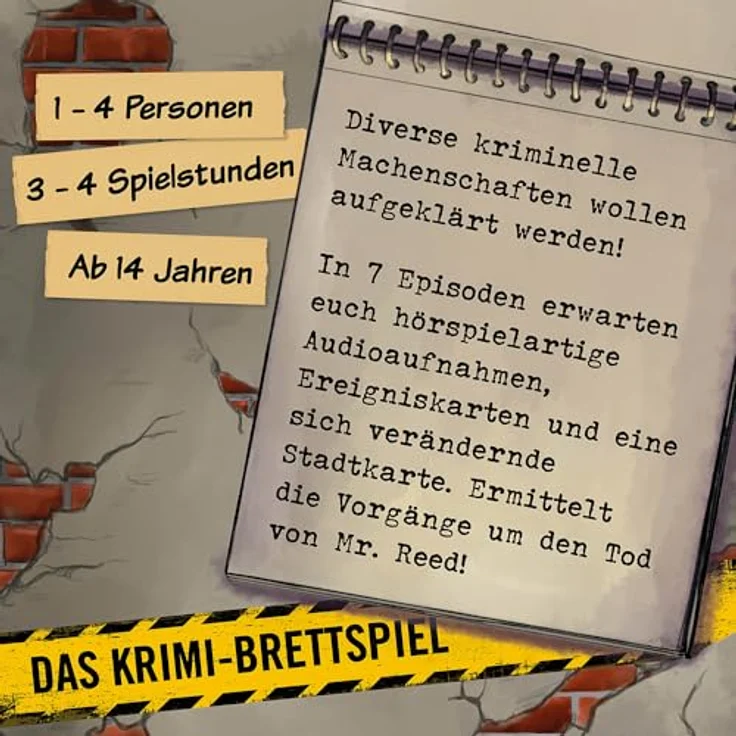Hidden Games Krimi-Brettspiel - Wer hat Mr. Reed getötet? - Deutsch - Spannendes Detektivspiel, Krimispiel, Anfängerfreundlich, ab 14 Jahren – Bild 2