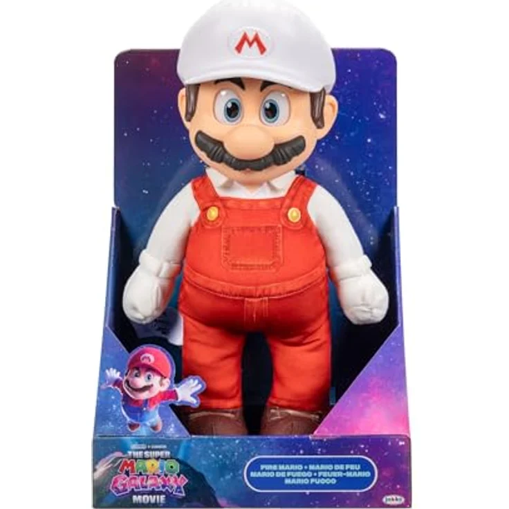 Jakks Pacific „Super Mario Galaxy“-Film: 35 cm großes, bewegliches Plüschtier – FIRE MARIO mit authentischen Details, für Kinder ab 3 Jahren – Bild 5