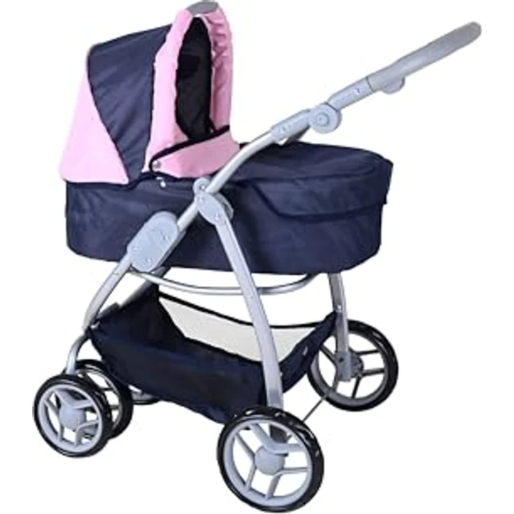 Knorrtoys® Kombi-Puppenwagen Coco, mit Baby-Wannenaufsatz und Sportsitz, höhenverstellbarer Schieber, princess blue – Bild 18