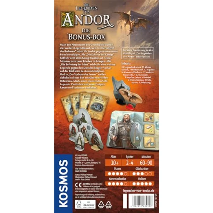Kosmos 684358 Andor - Die Bonus-Box, Erweiterung für Die Legenden von Andor mit neuen Legenden und Charakteren, Brettspiel für 2-4 Personen ab 10 Jahre – Bild 2