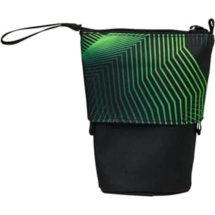 satch Pencil Slider extra groß mit Trennfach und Geodreieck, Seismic Green - Schwarz – Bild 2
