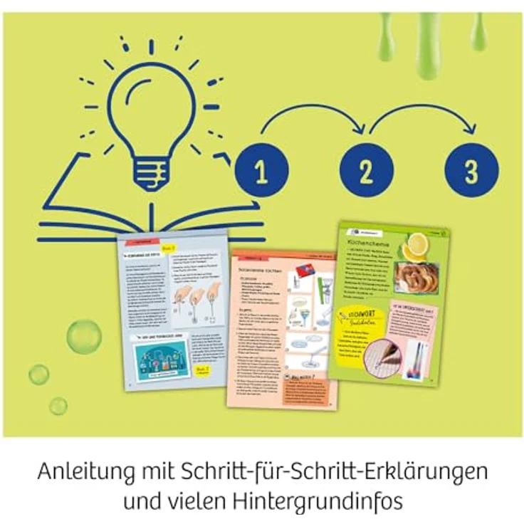 KOSMOS 617400 Big Fun Chemistry, Experimentierkasten für Kinder ab 8 Jahren, blubbernde Flüssigkeiten und nachtleuchtender Schleim, mehrsprachige Anleitung – Bild 4