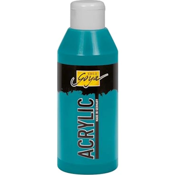 KREUL Solo Goya Acrylic türkis, 250 ml Acrylfarbe in Studienqualität, wasserbasiert, schnell matt trocknend, gut deckend, vielseitig einsetzbar – Bild 1