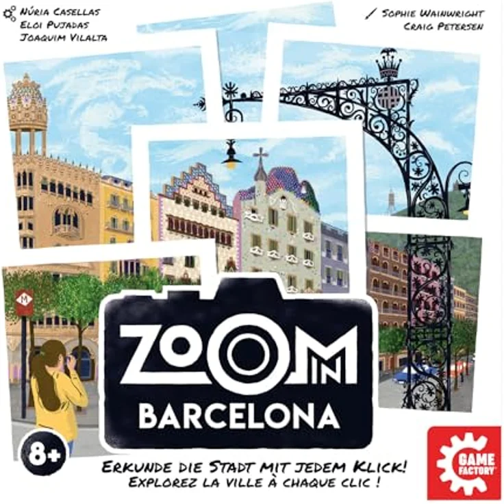 Game Factory 646095 Zoom in Barcelona, Familienspiel mit spielerischem Städtetrip, geeignet für Erwachsene und Kinder ab 8 Jahren – Bild 2