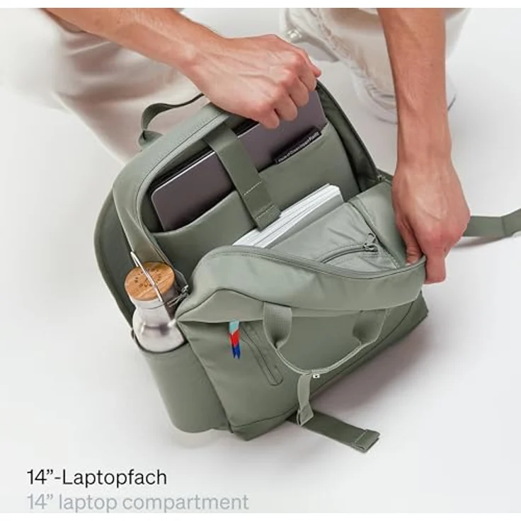 Got Bag DAYPACK 2.0, Wanderrucksack mit 11 l Volumen, ergonomischen Schultergurten und verstecktem Fach, grau – Bild 4