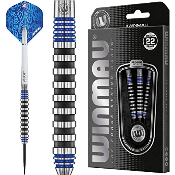 WINMAU Advance 500 Series Blau 22g Dartpfeile mit dartflüge und Dart stiele – Bild 2
