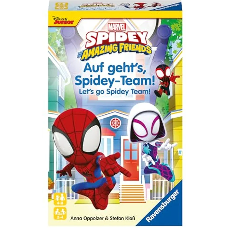 Ravensburger 22594 Spidey and his Amazing Friends - Auf geht's, Spidey-Team! - Mitbringspiel für 2-4 Spieler ab 4 Jahren, 3D Aufbau, für Fans der Serie geeignet – Bild 2