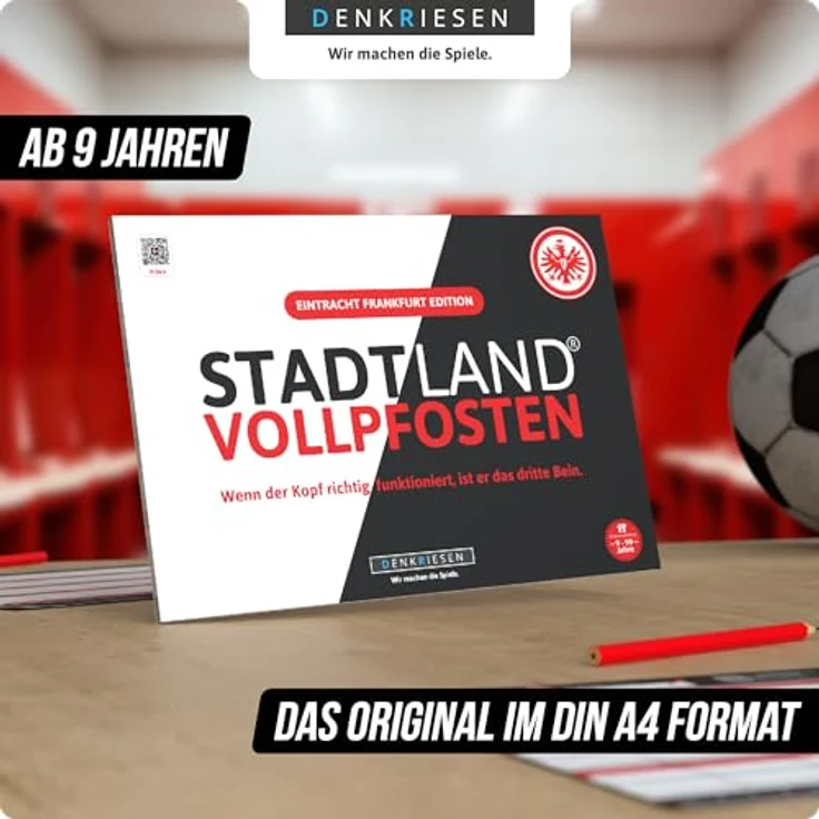 DENKRIESEN STADT LAND VOLLPFOSTEN® Eintracht Frankfurt EDITION, Offizieller Spielblock in schwarz-weiß-rot mit 28 kreativen Kategorien, A4 – Bild 2