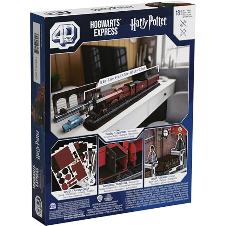 Spin Master 3D-Puzzle 4D Build - Harry Potter - Hogwarts Express, 181 Puzzleteile - hochwertiges Kartonmaterial, detailgetreu, ideales Geschenk für Fans – Bild 14