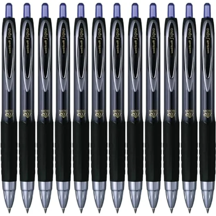 Uni-ball Gelpen Signo 207, micro, blauer Gelstift mit präziser Spitze