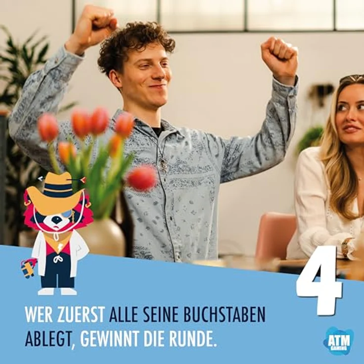 ATM GAMING QuickStop - Das Buchstaben-Duell - Familien-Edition, Gesellschaftsspiel für 2-7 Spieler ab 7 Jahren, 240 familienfreundliche Themenkategorien, umweltfreundlich gedruckt – Bild 8