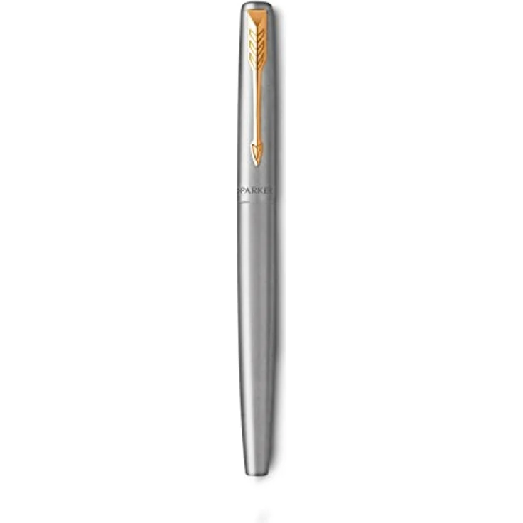 Parker Füllhalter Jotter Core, Edelstahl Gold - Chromzierteile Feder M Geschenkbox – Bild 2