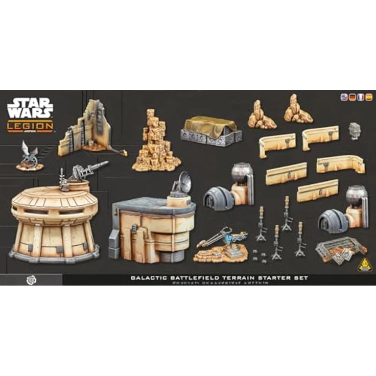 Atomic Mass Games Star Wars Legion Galactic Battlefield Terrain Starter Set, Gelände-Set für 2 Spieler, ab 14 Jahren, umfangreiche Schlachtfeld-Kulisse – Bild 1