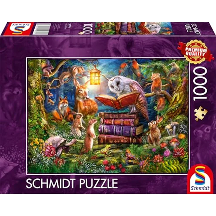 Schmidt Spiele 59779 Waldgeschichten zur Nacht, 1000 Teile Puzzle, Mehrfarbig - Premium-Puzzle mit hoher Qualität, Puzzlemaße: 69,3 x 49,3 cm, empfohlen ab 12 Jahren