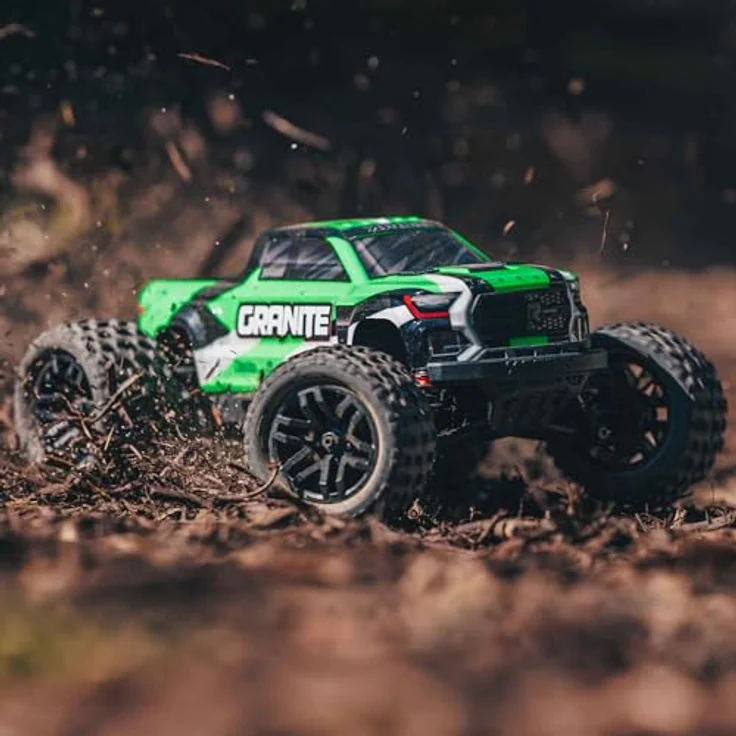 ARRMA Granite GROM Ferngesteuertes Auto, RC Auto 1/18, bürstenloser Motor über 30 km/h, inkl. Akku und Zubehör, Grün – Bild 3
