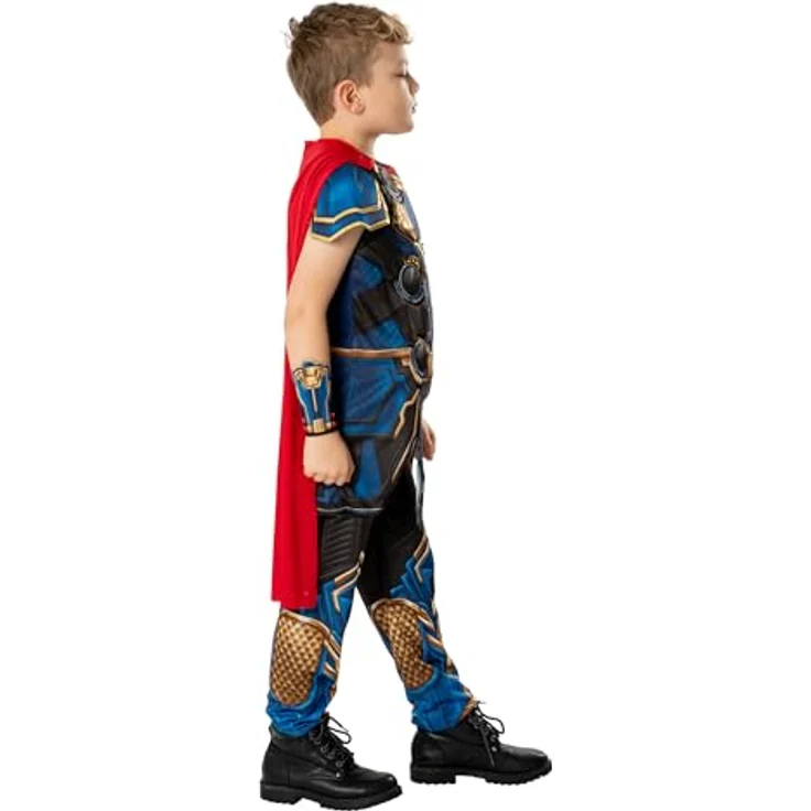 Rubie's Thor Deluxe Kinderkostüm Halloween, offiziell lizenziertes Superheldenkostüm, flexibel gestaltbar, in Großbritannien entworfen – Bild 4