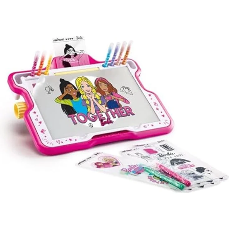 Magni LUMI'BOARD Barbie, Leuchttisch für kreatives Malen mit Malvorlagen und Filzstiften – Bild 8