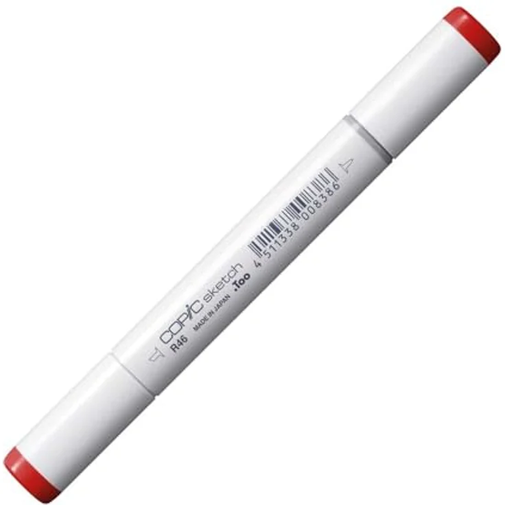 Copic COPIC Sketch Marker Typ R - 46, Strong Red, professioneller Pinselmarker mit Super-Brush- und Medium-Broad-Spitze, schnelltrocknend – Bild 4