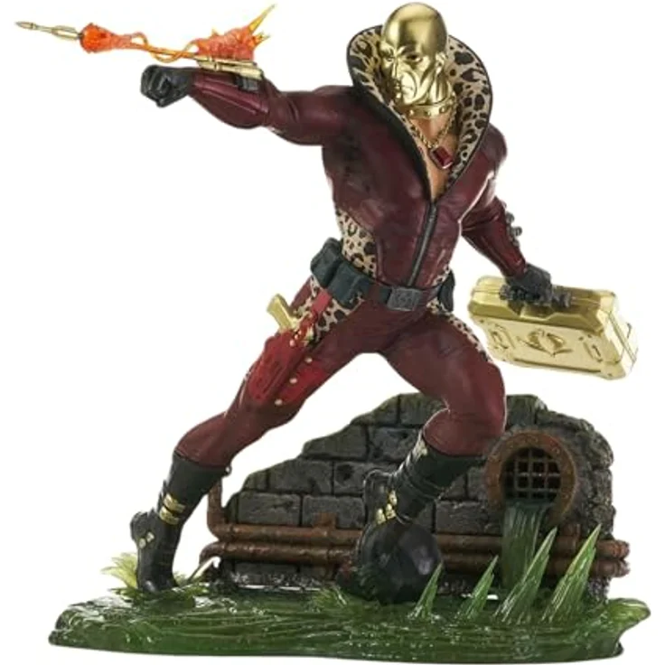 Diamond Select G.I. Joe: A Real American Hero Gallery PVC Statue Destro Profit Director Previews Exclusive, 25 cm, detailreiche Skulptur mit Leopardenmuster-Besatz, limitiert auf 3.000 Stück – Bild 3