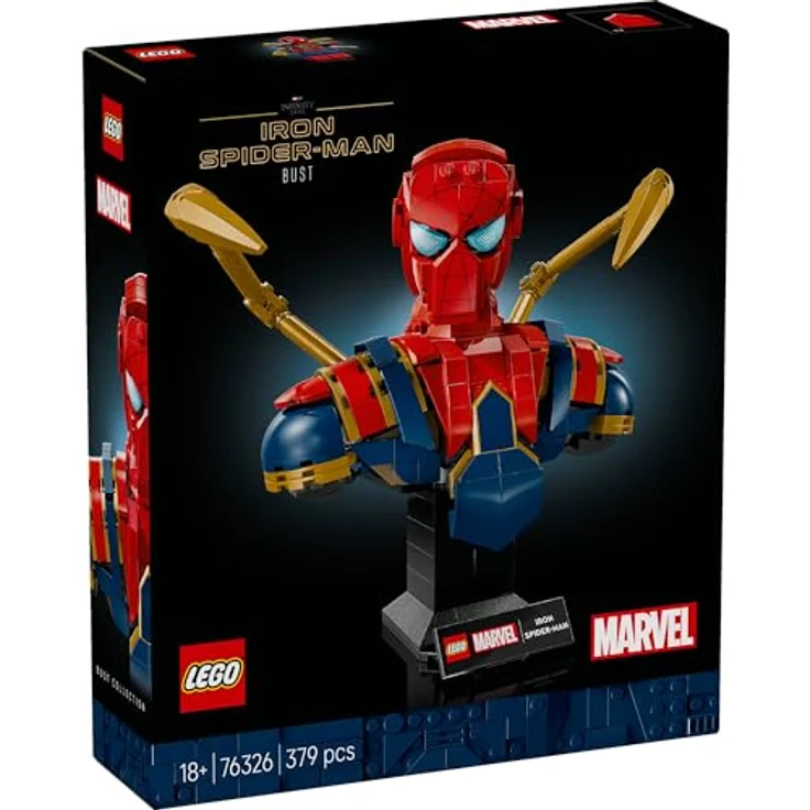 LEGO Super Heroes 76326 Iron Spider-Man Büste, Mehrfarbig mit beweglichen Armen und drehbarem Kopf, ideal für Erwachsene – Bild 3
