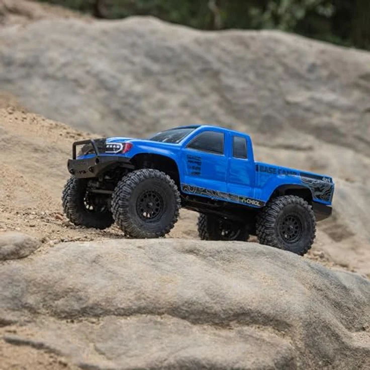 Axial SCX24 Base Camp 1/24, 4x4 Rock Crawler Brushed RTR, mit maßstabsgetreuer Karosserie und Spektrum Funksystem, Blau – Bild 5
