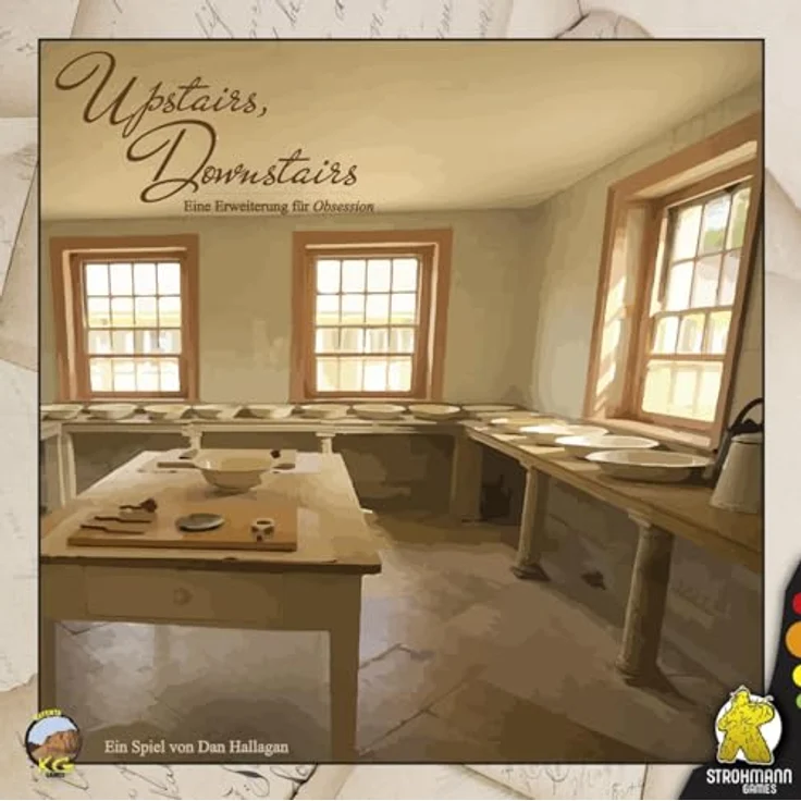 Strohmann Games, Obsession – Upstairs, Downstairs, Erweiterung, Expertenspiel, Strategiespiel, 1-4 Spieler, Ab 14+ Jahren, 30-90 Minuten, Deutsch – Bild 2