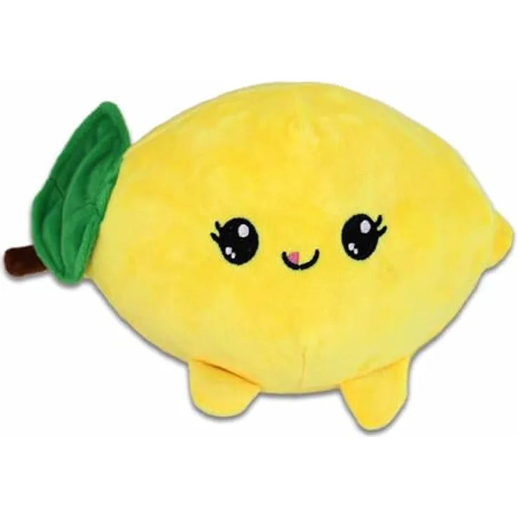 BEMIRO Niedliches Zitrone Kuscheltier: Kawaii Gesicht, ca. 27 cm Groß, Kuschelig Weich, 100% Polyester