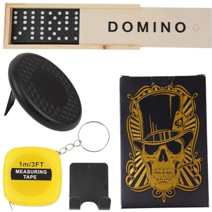 ISO TRADE Adventskalender für Männer 2025, 24 Überraschungen in edler Grün-Gold Geschenkbox mit LED-Deko und QR-Code, wiederverwendbare Verpackung – Bild 5
