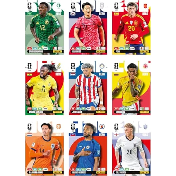 Panini FIFA World Cup 26 Trading Cards Special Box, Sammelkarten Set mit 8 Packs, 10 limitierten Karten und Checkliste Poster – Bild 6