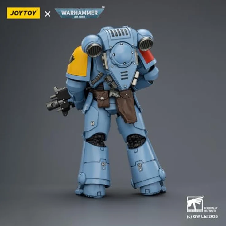 Joy Toy Warhammer 40,000 Space Wolves Intercessor Figur, 12 cm hoch, vollständig beweglich mit Bolzengewehr und Kettenschwert – Bild 4
