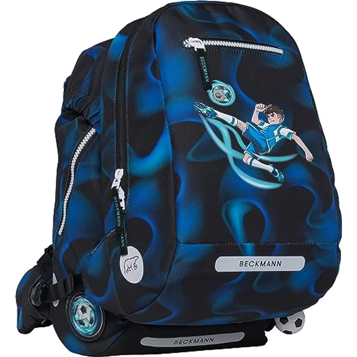 Beckmann Schulranzen Classic, 6tlg. Set in Blau, inkl. Sportrucksack, Federmäppchen und Schlamperrolle, ergonomisch – Bild 7