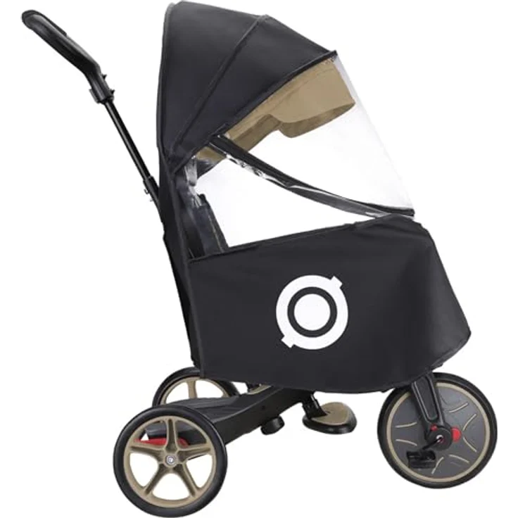 Globber EXPLORER TRIKE Regenschutz, wetterfest mit Sichtkontakt und leichtem Transport, transparent – Bild 2