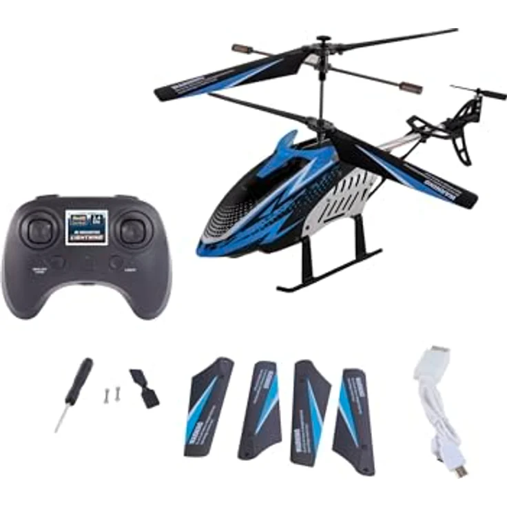 Revell RC Helicopter Lightning, ferngesteuertes Modell mit beleuchtetem Leitwerk, robustem Metallgehäuse und Höhenmesser – Bild 7