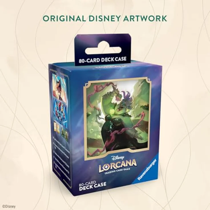 Ravensburger Disney Lorcana Trading Card Game: Archazias Insel - Deck Case Ursula, sichere Kartenaufbewahrung für bis zu 80 Karten, atemberaubendes Cinderella Sensation Artwork, kompakt und praktisch, Sammelkarten-Album, Motiv von Ursula aus Die Tintenlande – Bild 4