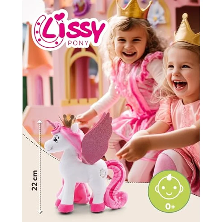 "Nici Kuscheltier Lissy PONY, Einhorn Tamani weiß-pink, 22 cm, stehend" – Bild 2