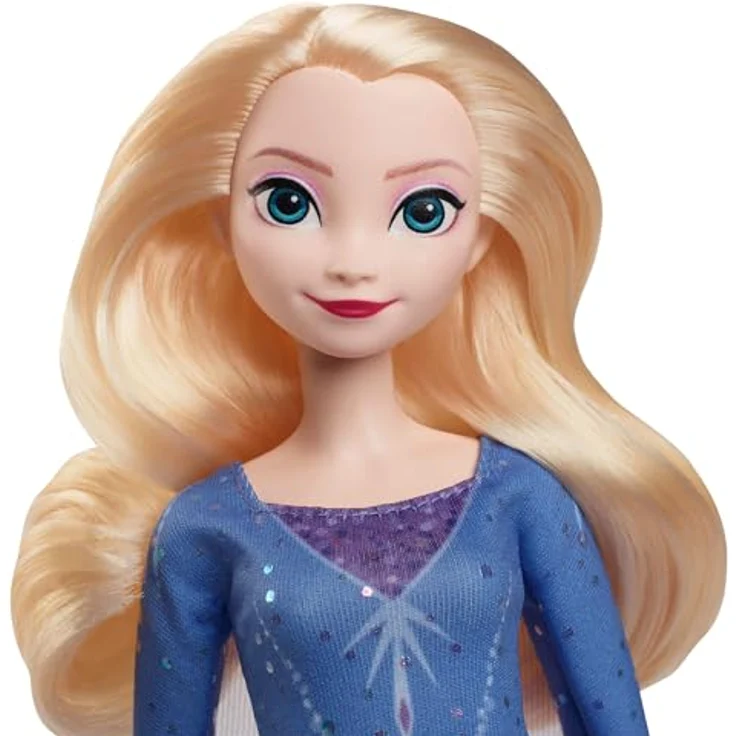 Mattel® Anziehpuppe Disney Die Eiskönigin, Eisläuferin Elsa, feierliches Outfit im Eis-Design, inkl. Schlittschuhen, glänzenden Schuhen, weiches kämmbares Haar – Bild 4