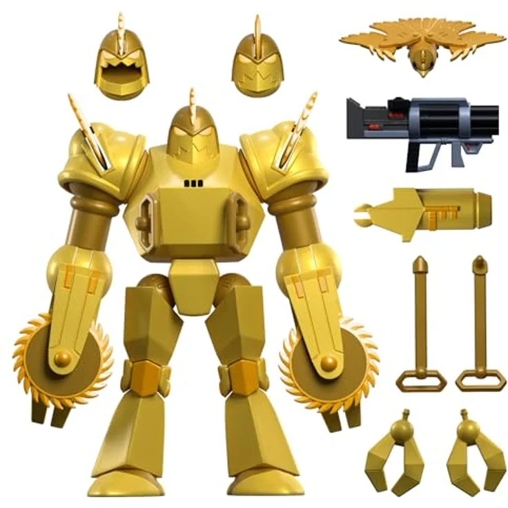 Super7 SilverHawks Buzz-Saw Figur, 20,3 cm mit Zubehör und hohen Details, klassische Sammlerstücke – Bild 1