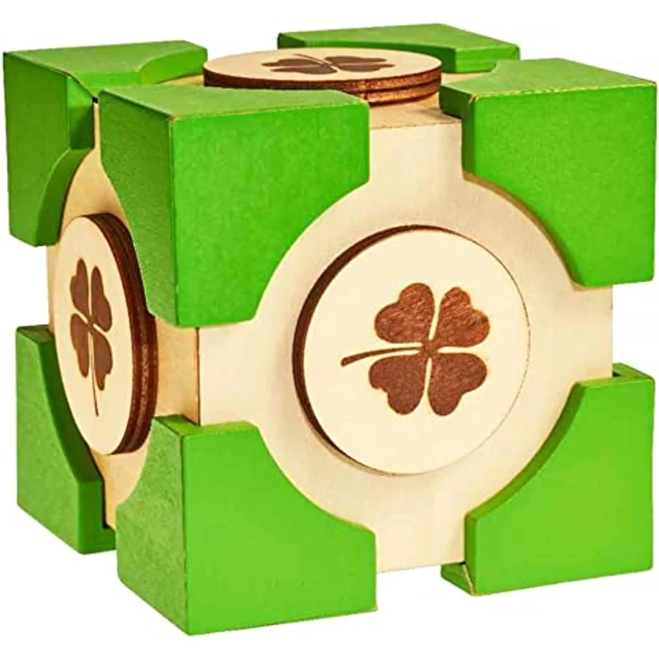 EUREKA Trickkiste Lucky! Secret Escape Box aus Holz, schwerer Schwierigkeitsgrad, ab 14 Jahre, Maße: 9 x 9 x 9 cm – Bild 3