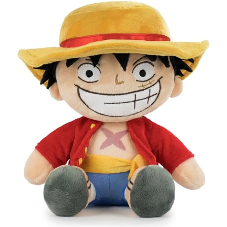 One Piece Anime, Plüschfigur Monkey D. Luffy, 27 cm Kuscheltier ORIGINAL mit Strohhut und roter Weste – Bild 1